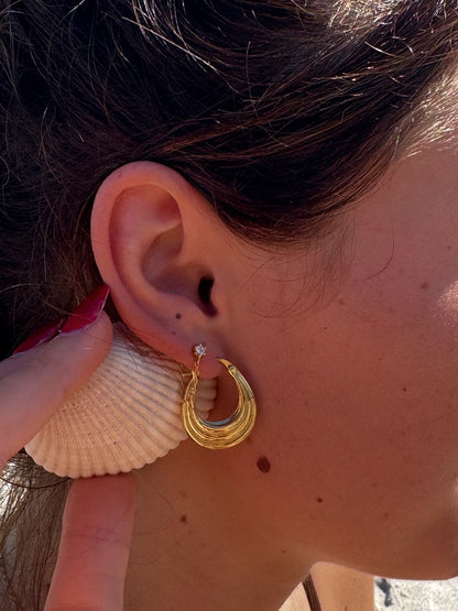 VINTAGE DOME HOOP EARRINGS