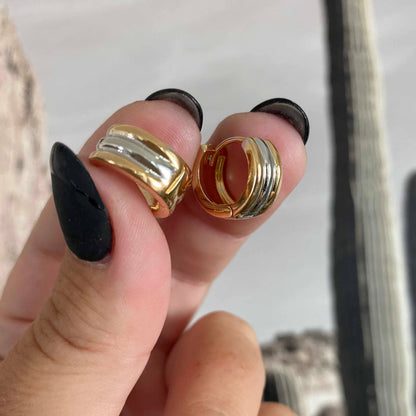 TWO-TONE BAND HUGGIE HOOPS